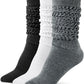 HONGTEYA Slouchy Socks for Women Slouch Scrunch Knee High Boot Socks Soft Long Socks Cozy Crew Socks Leg Warmers