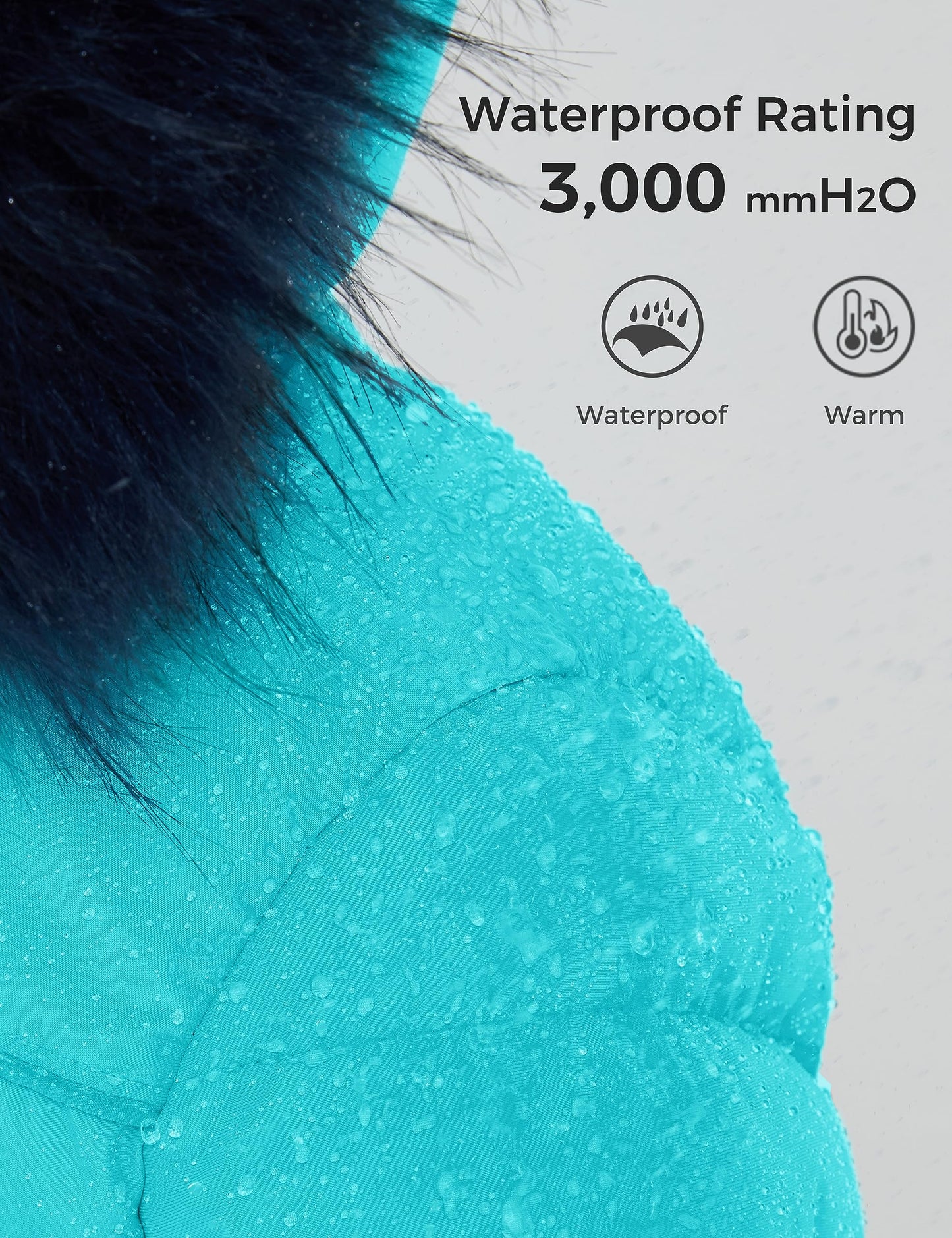 ZSHOW Girls' Puffer Coat Padded Warm Winter Jacket Removable Hooded Coat(Light Blue,14-16)