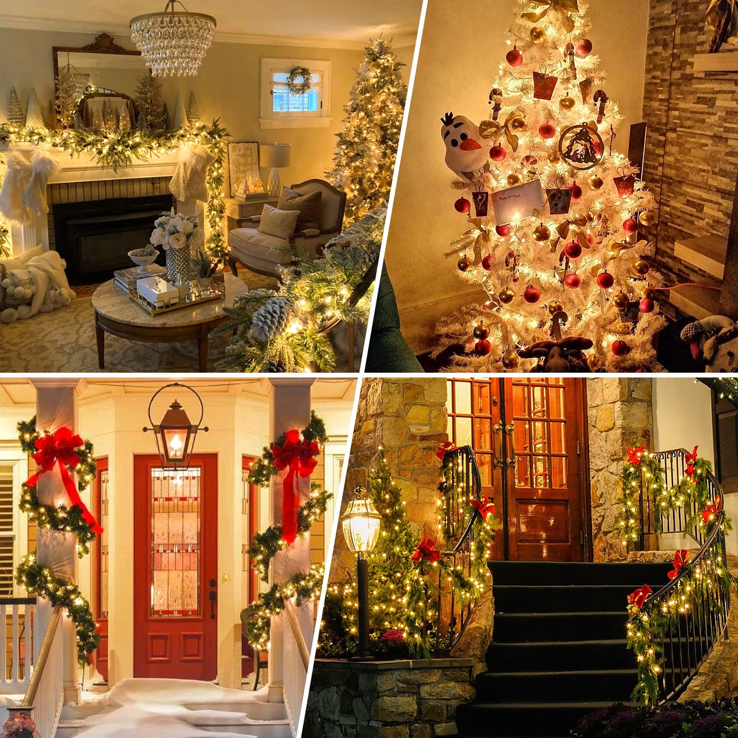 mimigogo Clear Christmas Lights Set with White Wire,50Count 13Feet Incandescent Bulb Mini String Lights for Indoor Christmas Tree Garland Birthday Wedding Party Festival Decoration, Warm White