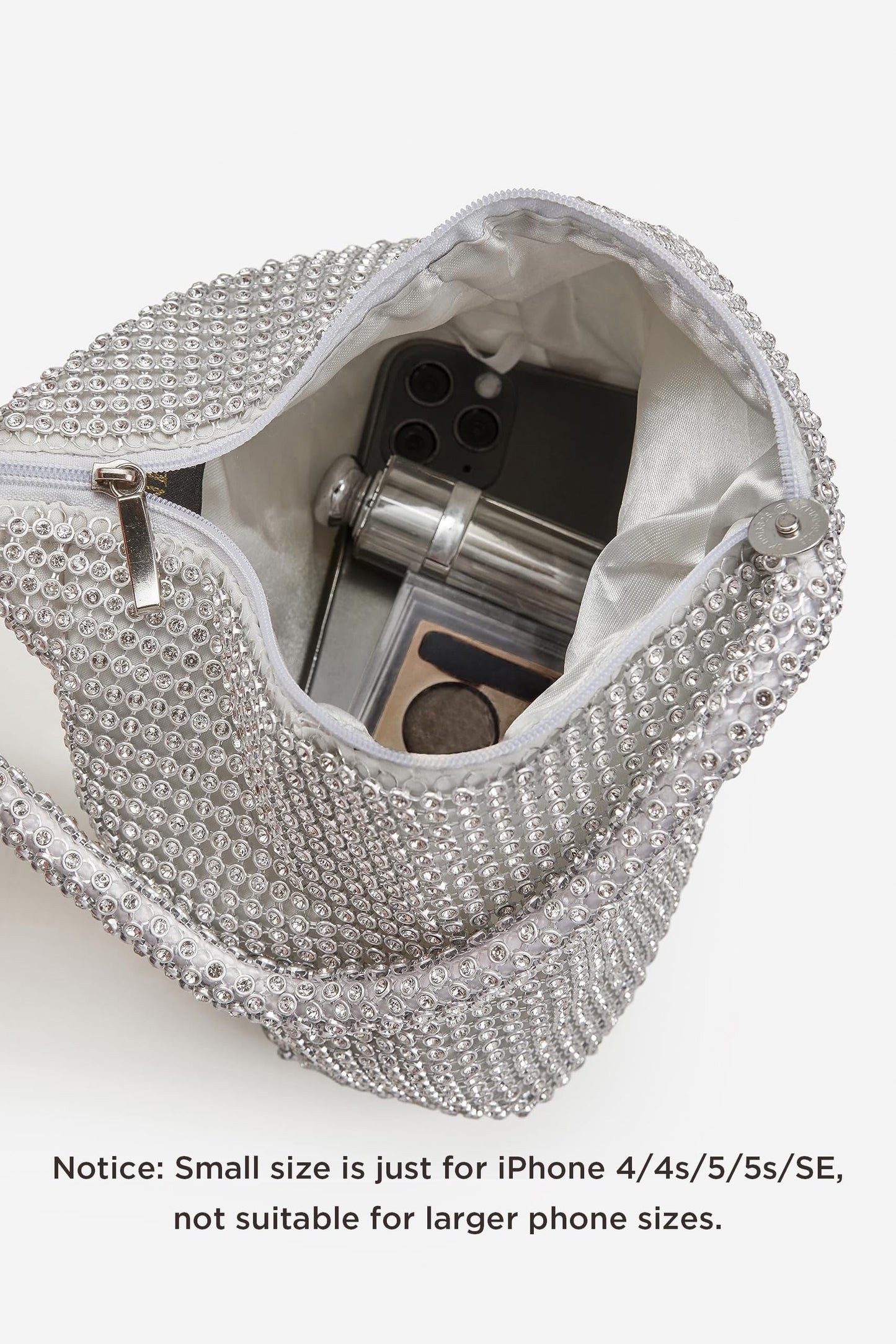 BABEYOND Women's Rhinestone Clutch Evening Bags Sparkly Glitter Triangle Purse for 1920s Party Prom Wedding