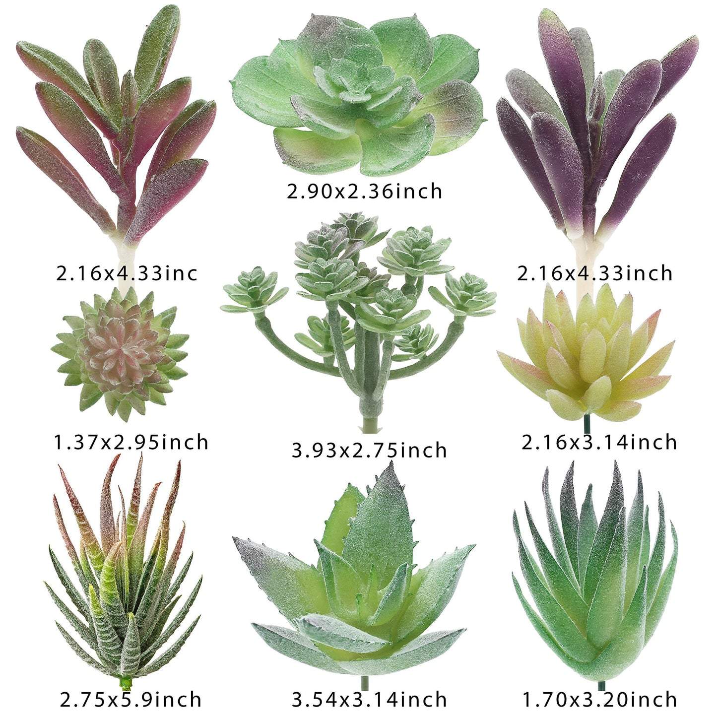 miltonson Artificial Succulent Plants - 18 Pack - Premium Fake Plants - Double Flocked Succulents - Realistic Textured Cactus - Face Succulent Plants - Mini Faux Succulents - Face Plant Decor