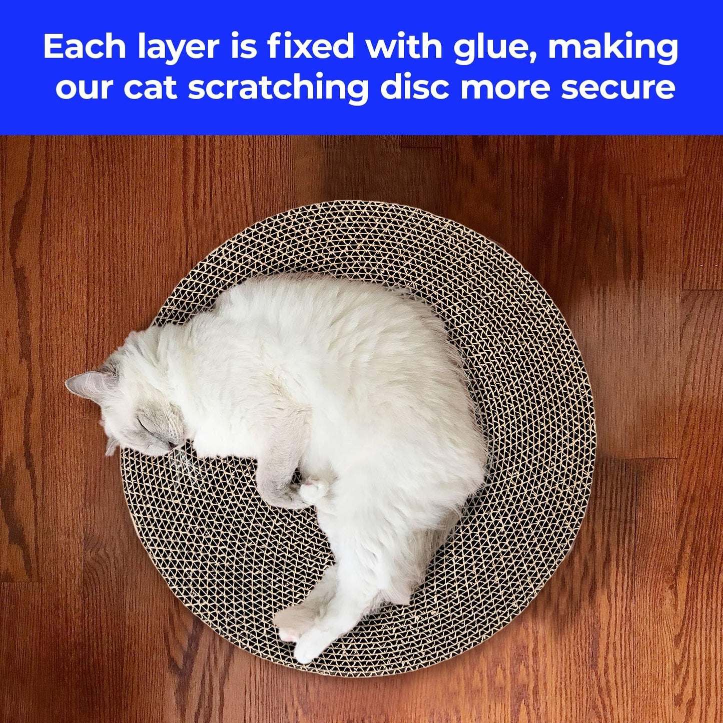 Round Cat Scratcher Refill - 10 Inch Diameter, 7/8 Inch Thickness - Cardboard Cat Scratcher Scratching Board Replacement Pads (2pcs) for Indoor Cats