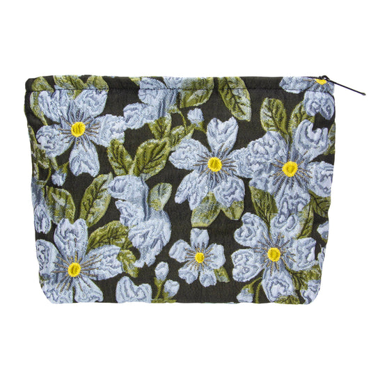 PAZIMIIK Makeup Bag Large Cotton Zipper Pouch for Purse Travel Canvas Make Up Organizer for Women Cosmetic,Stripe Pink