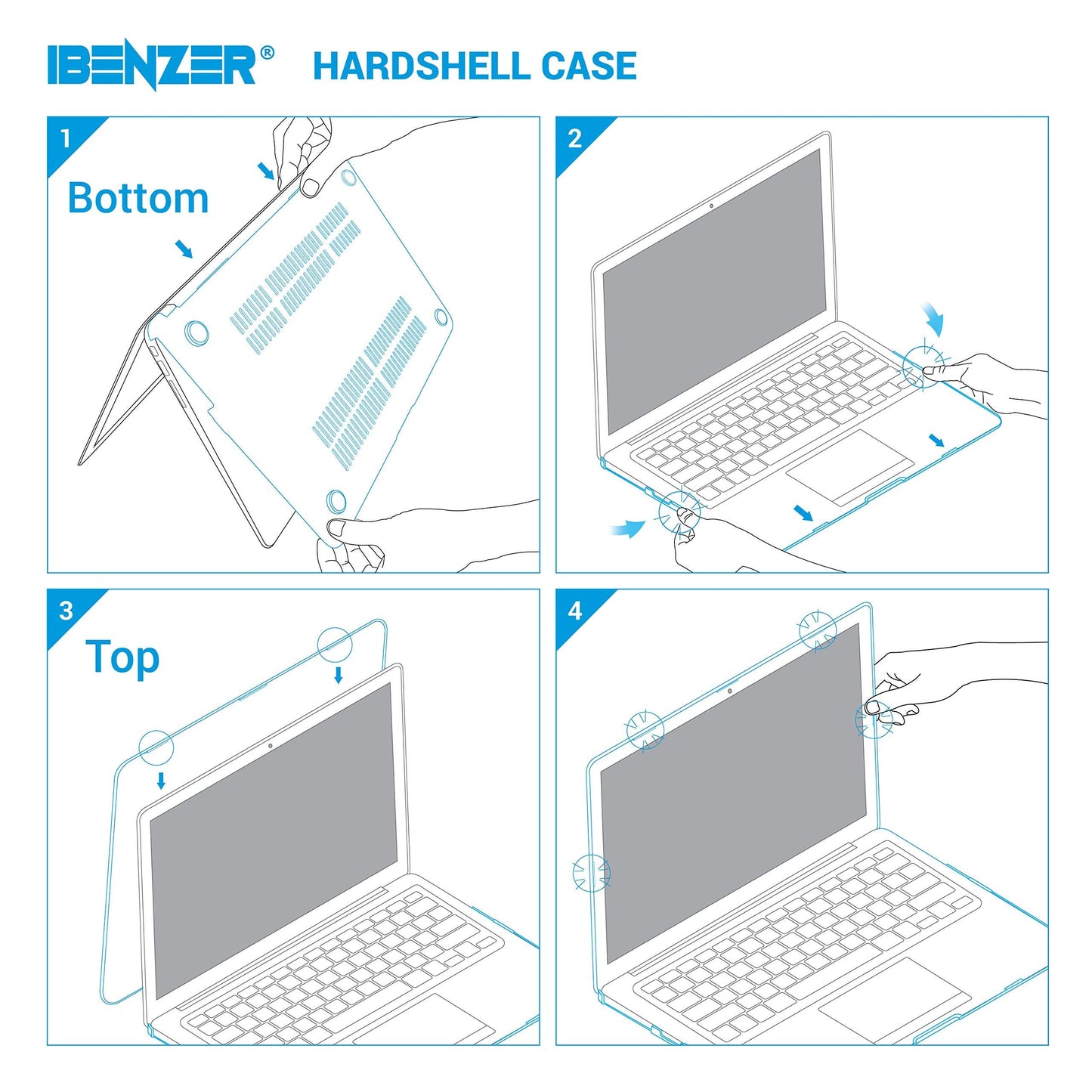 IBENZER Compatible with MacBook Pro 13 Inch Case 2015 2014 2013 end 2012 A1502 A1425, Hard Shell Case with Keyboard Cover for Old Version Apple Mac Pro Retina 13, Crystal Clear, R13CYCl+1 F
