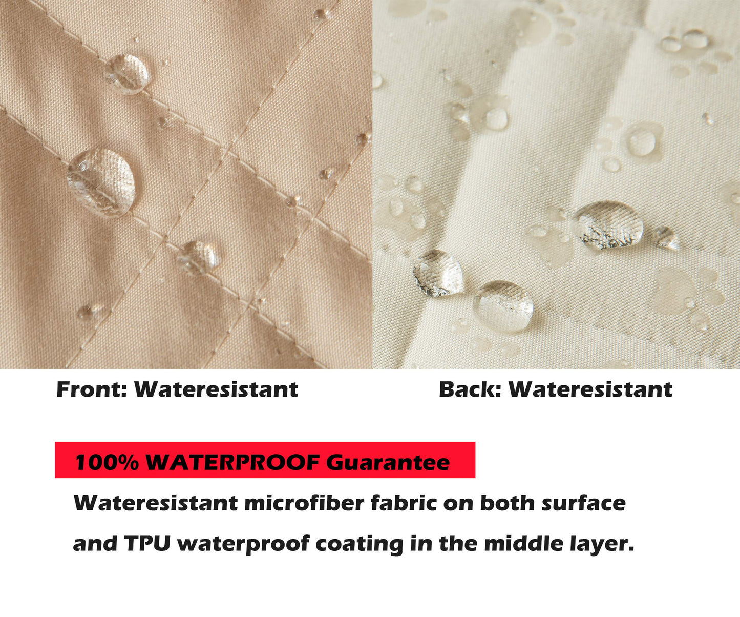 Ameritex Waterproof Nonslip Recliner Cover Stay in Place, Dog Chair Cover Furniture Protector, Ideal Recliner Slipcovers for Pets and Kids (Beige, 23")