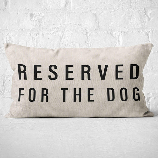 Mancheng-zi Reserved for The Dog Pillow,12 x 20 Pillow Cover,Dog Pillows,Dog Decor,Pillow for Dog,Dog Decorations for The Home,Dog mom Gifts for Women,Pillow Reserved for The Dog(White)