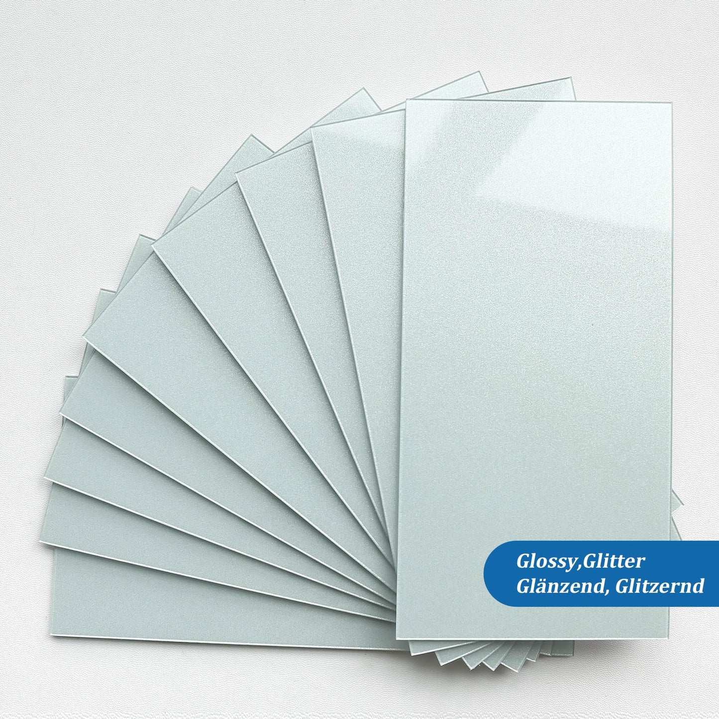 M MOFIT Subway Tile Peel and Stick Backsplash for Kitchen Polished,Individual Tile Stickers Large Wall Tiles Waterpoof Bathroom CM 10x20(Green 23 PCS)