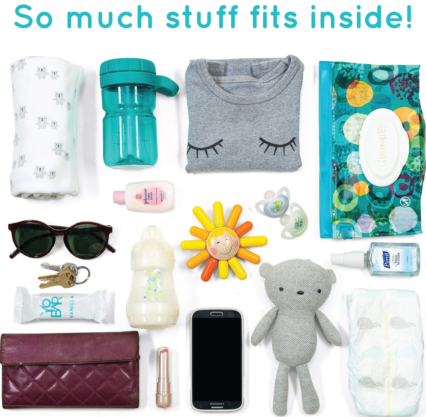 Swanoo Stroller Caddy Stroller Organizer With Cup Holder, Non Slip Straps Stroller Bag for Phone, Pet Stroller Accessories, Universal Fits Uppababby Vista v2 Wonderfold Wagon, Doona and More