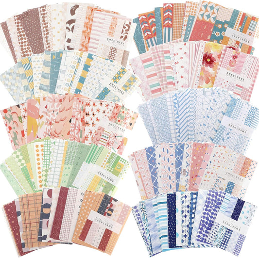 500 Sheets Vintage DIY Scrapbook Paper Supplies Aesthetic Paper Supplies Decorative Paper Material for DIY Scrapbooks Journal Photo Album Crafts (Classic Style,3.35 x 2.17 Inches)