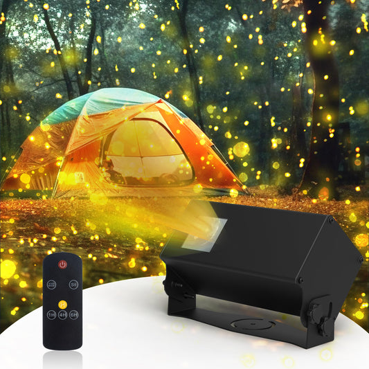Outdoor Firefly Lights Projector, AIRIVO Yellow Laser Projector Star Lights Show, Garden Fairy Light with Remote Control for Summer, Home, Patio, Landscape