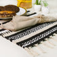 CHARDIN HOME Black, Cream, White Boho Placemats (Set of 4) | Cotton Farmhouse Placemats 13x19 Inches| Machine Washable, Durable and Easy to Combine