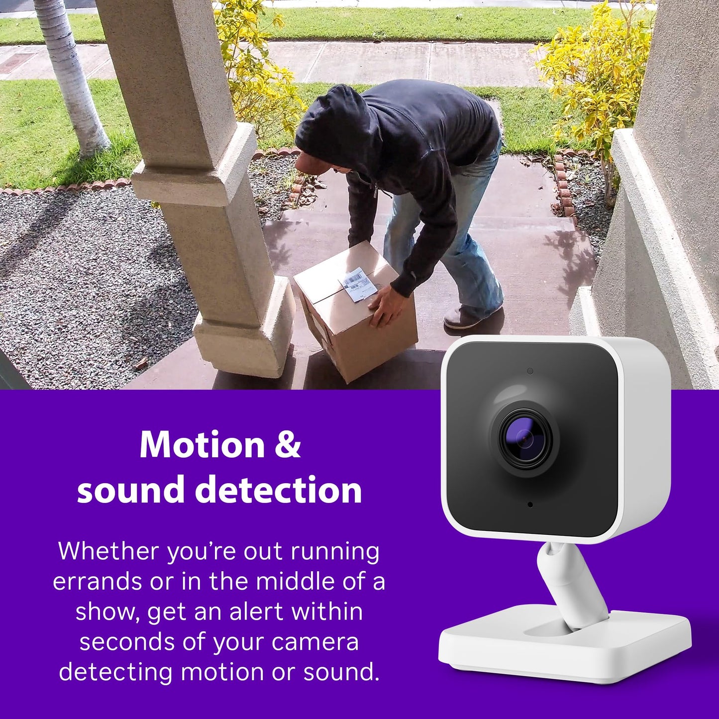 Roku Outdoor Camera - Home Security - IP65 Weather Resistant Wired Security Camera & Pet Monitor with 1080p HD Night Vision, Works with Alexa & Google, WDR, Motion & Sound Detection