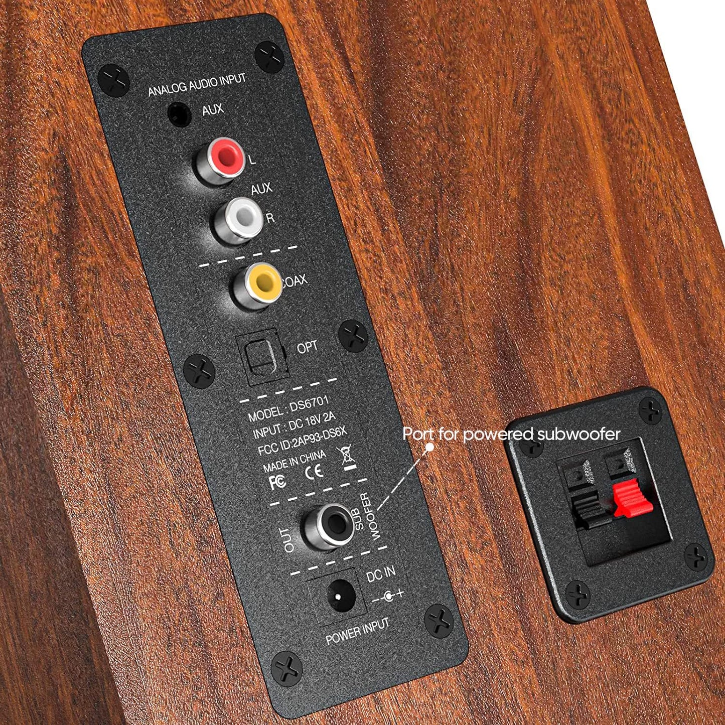 Saiyin Bluetooth Bookshelf Speakers, 40W X 2 Powered TV Speakers with 4 Inch Woofer, Turntable Speakers with Optical/AUX Input/Subwoofer Line Out for PC and TVs