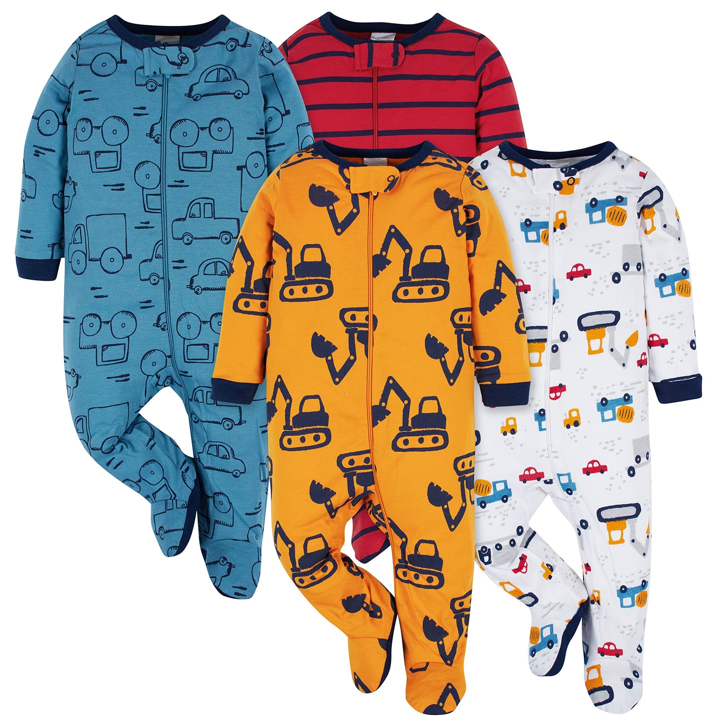Onesies Brand Baby Boys' 4-Pack Sleep 'N Play Footies
