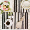 CHARDIN HOME Black, Cream, White Boho Placemats (Set of 4) | Cotton Farmhouse Placemats 13x19 Inches| Machine Washable, Durable and Easy to Combine