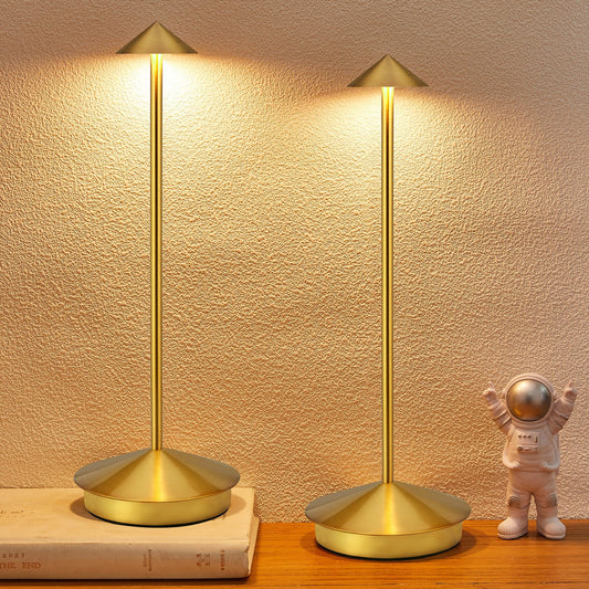 Cordless Led Table Desk Lamp 2 Pack, 7000mAh Battery Outdoor Table Light Waterproof for Restaurant Patio Camping Home Decor, USB-A Output, Brightness Memory, Dimmable