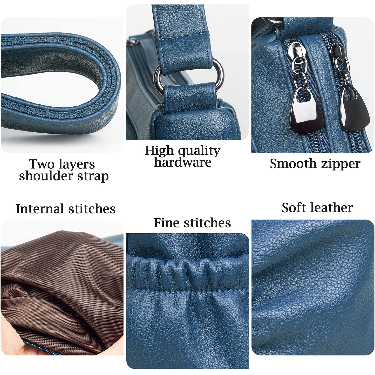 Crossbody Purse for Women Ladies Soft PU Leather Shoulder Bag Medium Roomy Handbag Fashion Tote Top Handle Satchel