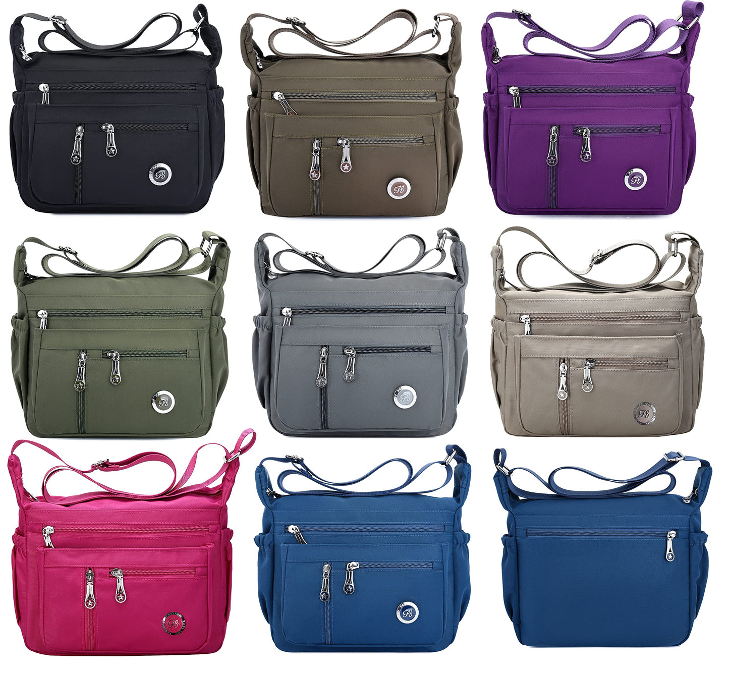 Fabuxry Purses and Shoulder Handbags for Women Crossbody Bag Messenger Bags (Black)