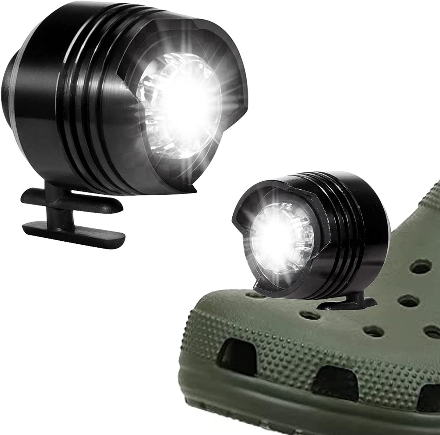 LED Headlights For Holes Shoes IPX5 Waterproof Shoes Light 3 Modes 72 Hours Glowing Small Lights For Dog Walking Camping Outdoor