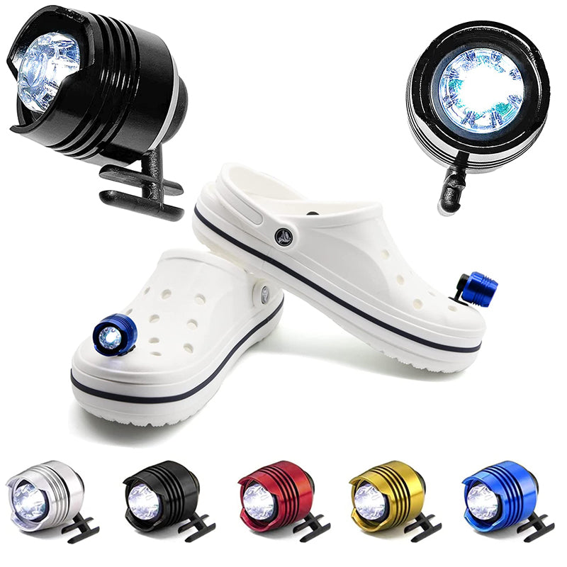 LED Headlights For Holes Shoes IPX5 Waterproof Shoes Light 3 Modes 72 Hours Glowing Small Lights For Dog Walking Camping Outdoor